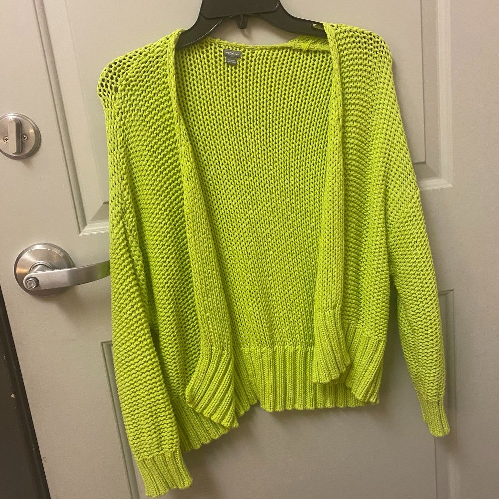 Aerie Neon Green Cardigan